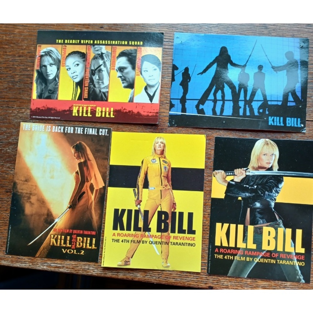 🎥🗡 Sale! Lot of (7) Great Condition Quentin Tarantino Post Cards 🍿📭